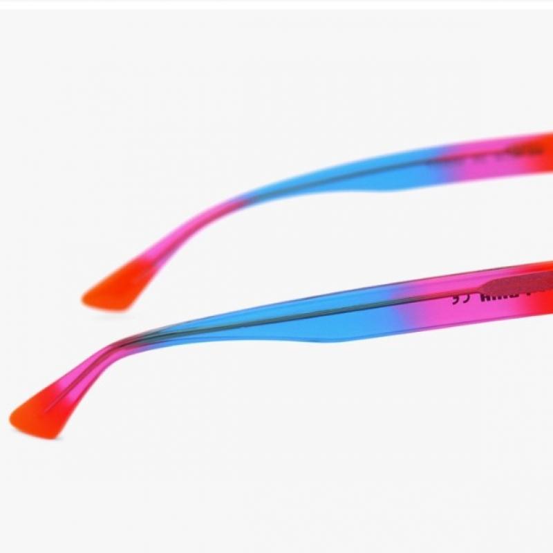 Puma Pu0083sk 001 Square Horn Rimmed Over Asian Fit Mirror Sunglasses