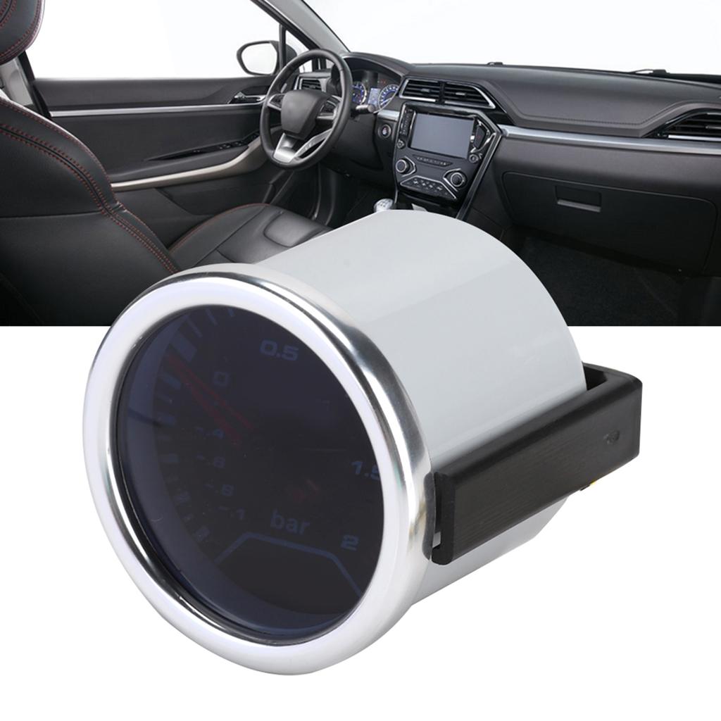 12V 12Bar Modified Boost Gauge Mechanical Turbo Pressure Meter 52mm2in