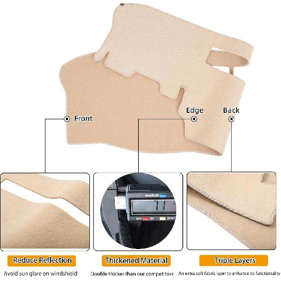 Dash Cover Mat  Fit For 1994-1997 Chevrolet Chevy S10 Blazer/GMC Jimmy Sonoma/96-97 Olds Oldsmobile Bravada,Dashboard Cover Pad Carpet (94-97 Beige)