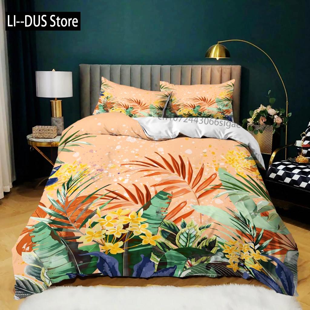 Poszewka na kołdrę Kaktusowa Rozmiar Queen King Poliester Wzór Kaktusów w Akwareli Bukiet Kolczastych Zielonych Roślin Kwitnie Zestaw Pościeli dla Dzieci