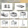 Foldable Camping Stove, Stainless Steel Portable Wood Burning Stove, Tent Stove with Visible Window, Adjustable Vent & Multiple-Section Pipe for