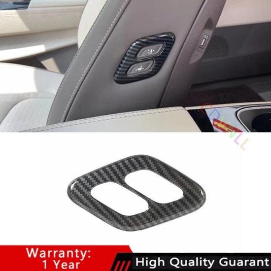For Kia Carnival 2022-2023 Carbon Fiber Seat Adjustment Button Frame Cover Trim