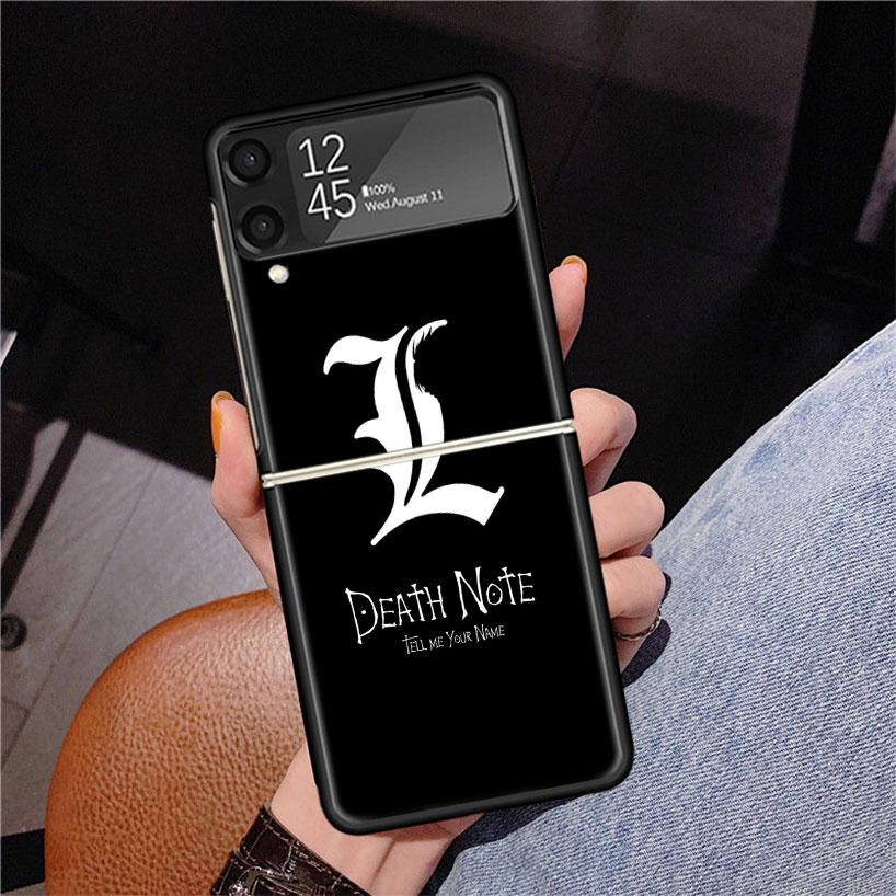 N-Note D-Death Anime Ryuk Phone Case For Samsung Z Flip 7 6 5 4 3 Galaxy ZFlip7 ZFlip6 ZFlip5 ZFlip4 ZFlip3 5G Print Cover