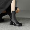 Fashion Brand Design 2025 New Women's Short Boots Walking Show Wedding Bride Size 33-42 Fashion Black Brown High Heels Woman Shoes