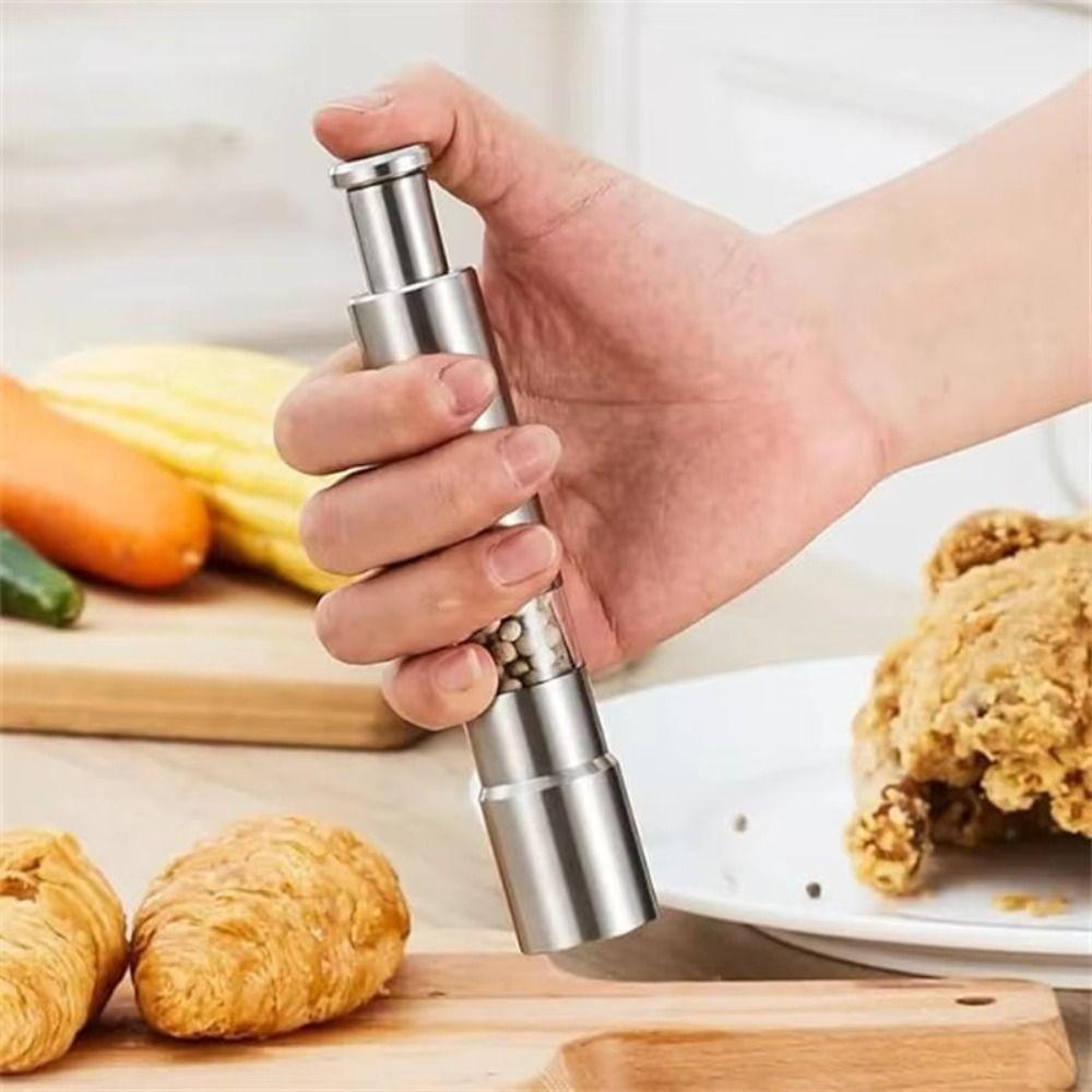 Hand Operation Pepper Grinder Thumb Push Button Spice Grinder Thumb Push Grinder Kitchen Use