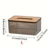 1pc, Tissue Box Holder, Desktop Tissue Holder Tissue Box Cover Clear Tissue Box,  Creative Tissue Box For Home