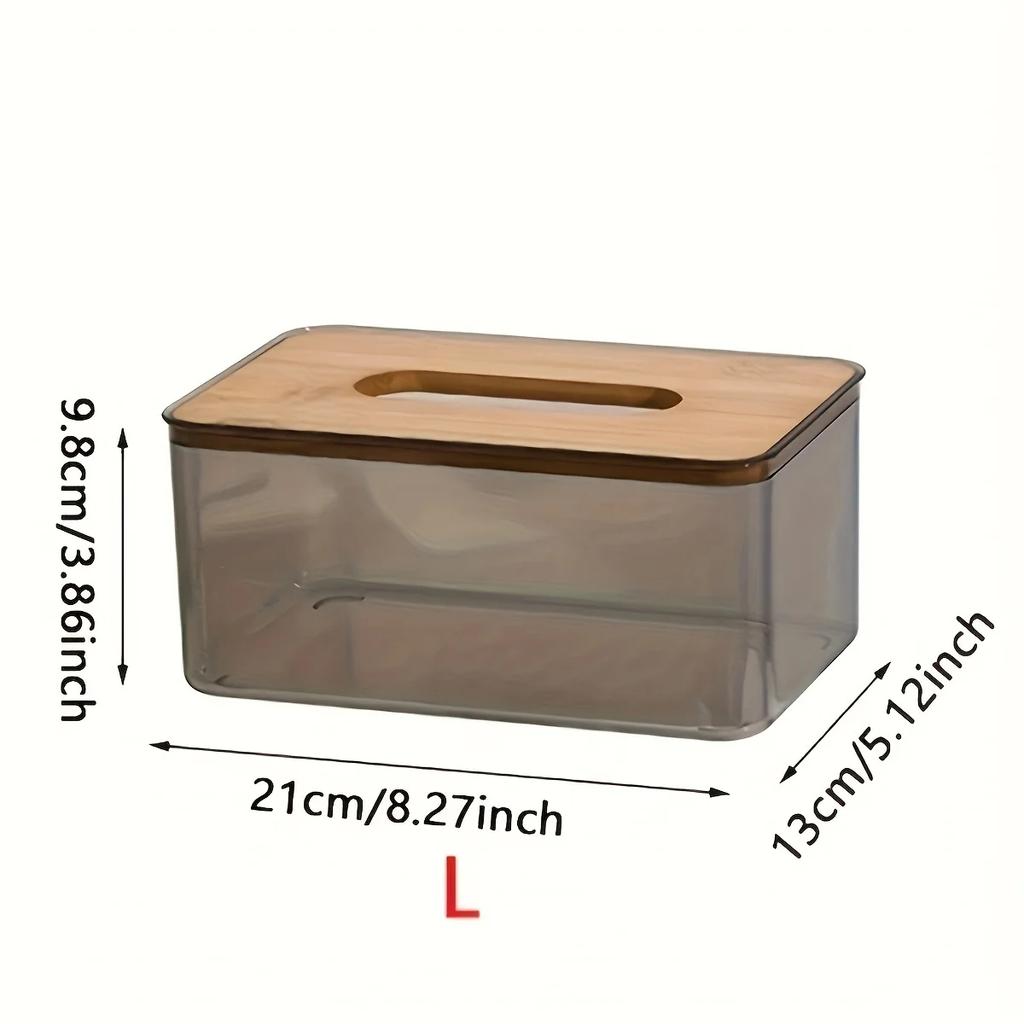 1pc, Tissue Box Holder, Desktop Tissue Holder Tissue Box Cover Clear Tissue Box,  Creative Tissue Box For Home