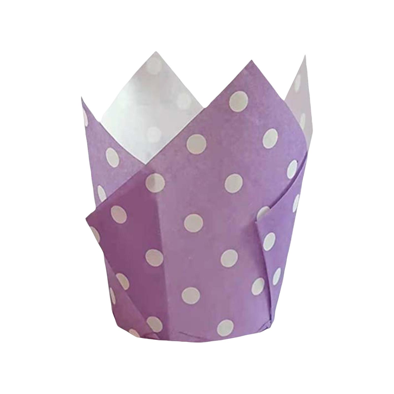 

Wave Point Cake Paper Cup Printing Flame Baking Household Oil Proof Bread Paper Tray Printing 200pcs One Size фіолетовий