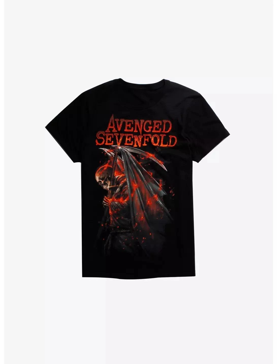 

Альтернативний Метал Гурт Avenged Sevenfold A7X Графічний Принт Футболка Вуличний Стиль Модна Футболка Жінки Чоловіки Повсякденний Великий Бавовняний Топ S червоний
