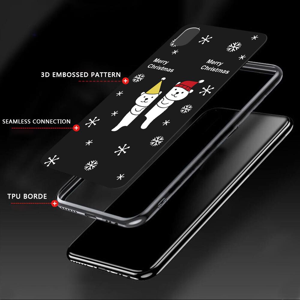 Stoßfeste, schlanke, weiche TPU-Schutzhülle für Weihnachten, Weihnachtsmann, Schneemann, Hirsch