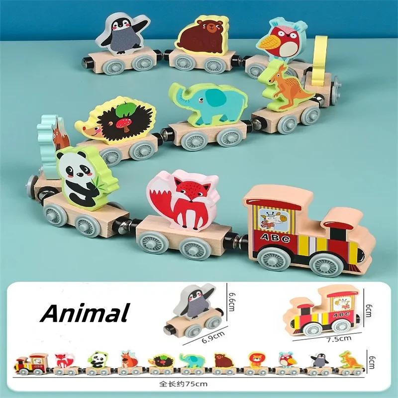 

Kids Magnetic Wooden Train Learning Numbers Color Train Set Puzzle Toys for Boys Girls Birthday Xmas Gift