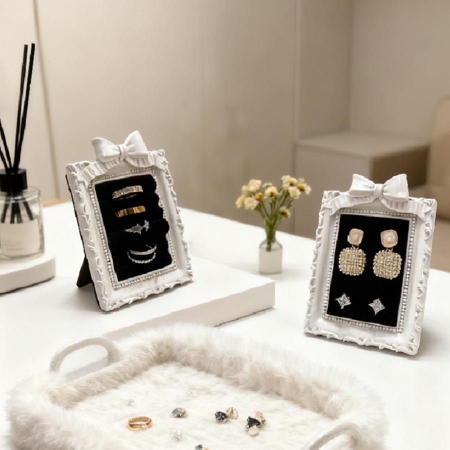 Victorian Style Photo Prop Antique Golden Ring Holder Earring Display Stand Jewelry Photography Display Vintage Background