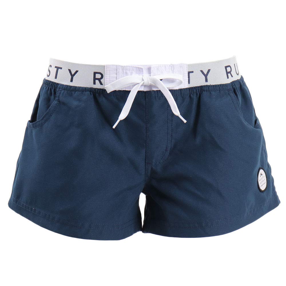 Rusty Board Simple for Marine Sports and Size Size L Women's Shorts, Design, Leisure, 938400, Navy,