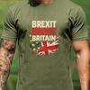 Maglietta Grafica Bandiera UK EU Brexit Stile Usurato Unisex Unisex Unisex Vintage Cultura Britannica Cotone Streetwear Top Casual