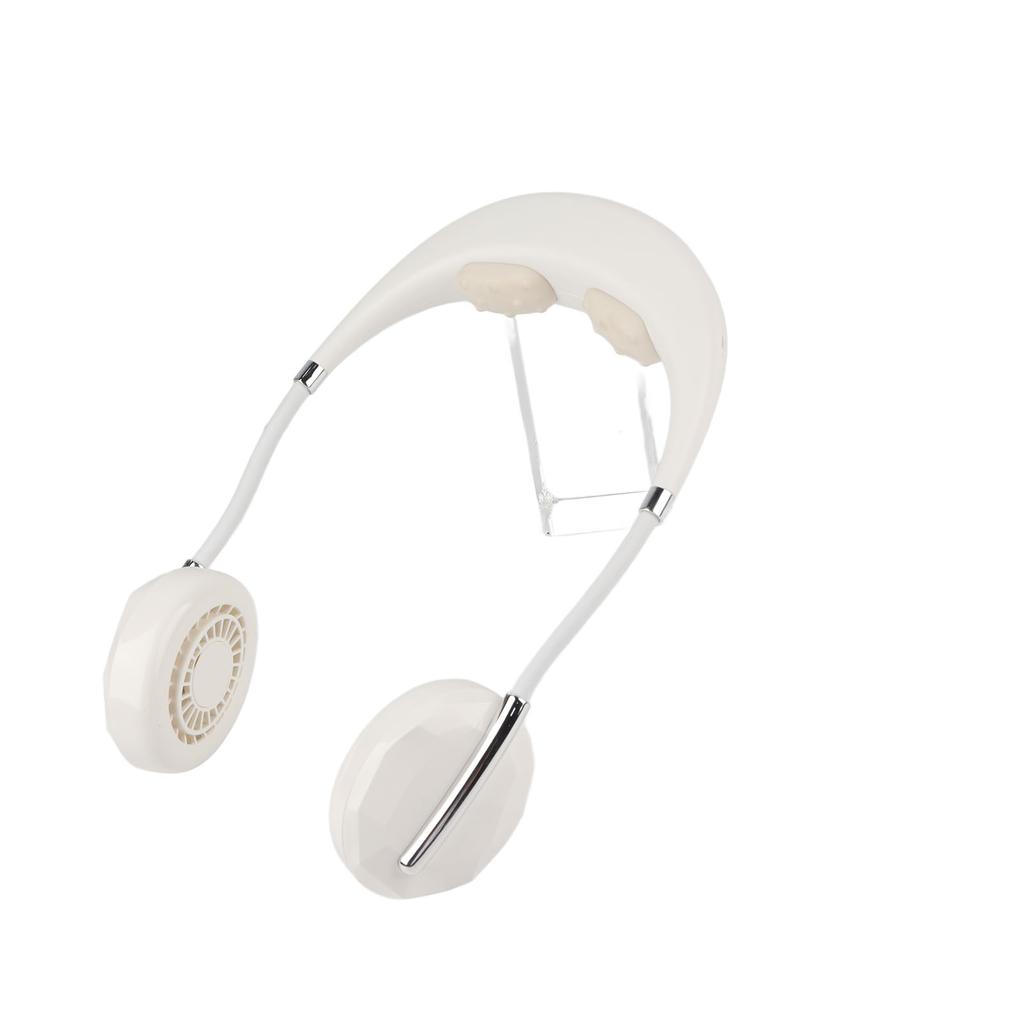 Hanging Neck Fan Portable Multifunction Leafless Massage Aromatherapy Neck Fanfor Outdoor HomeWhite