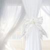 2Pcs/set Lace Bow-knot Bow Curtain Tieback Clip Tied Belt Adjustable Curtain Strap simple exquisite Window Curtain Buckles