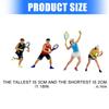 Realistic Tennis Player Figure Model for Architectural Displays Dioramas Props 1:64 Scale Hand Painted Miniature Figures