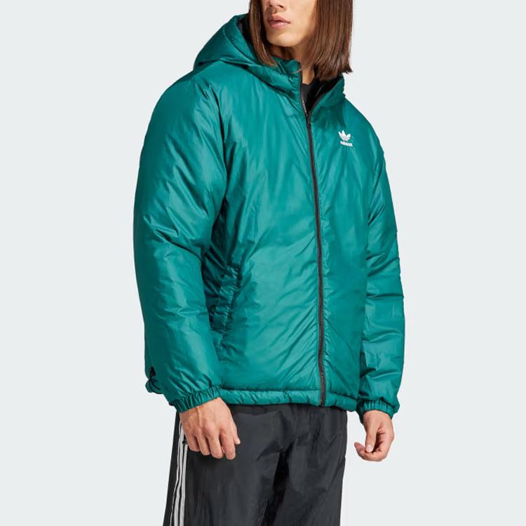 Adidas Originals Adicolor Reversible Jacket Three Stripes Color Block Hooded Long Sleeve Jacket Men Jacket Black HZ0690