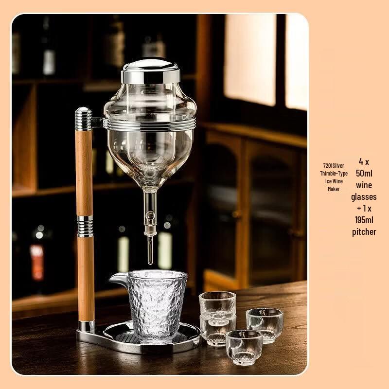 Qī Wēi Japanese Glass Cold Sake Serving Set
