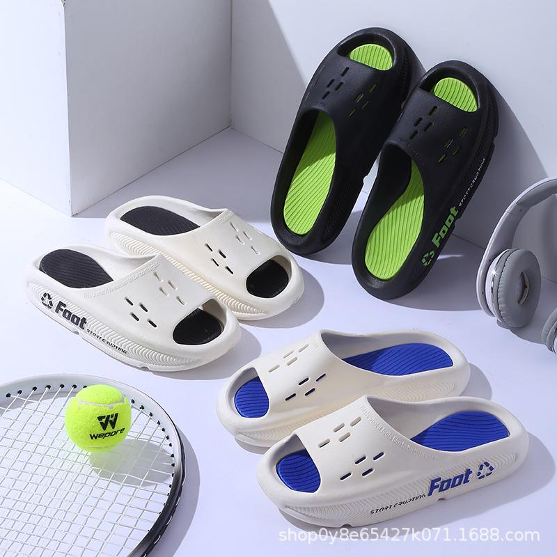 Men Summer Slippers Thick Sole 2024 New Arrival Super Soft Indoor Outdoor Non-Slip Slides Boys Girls Sandals Beach Slippers Men