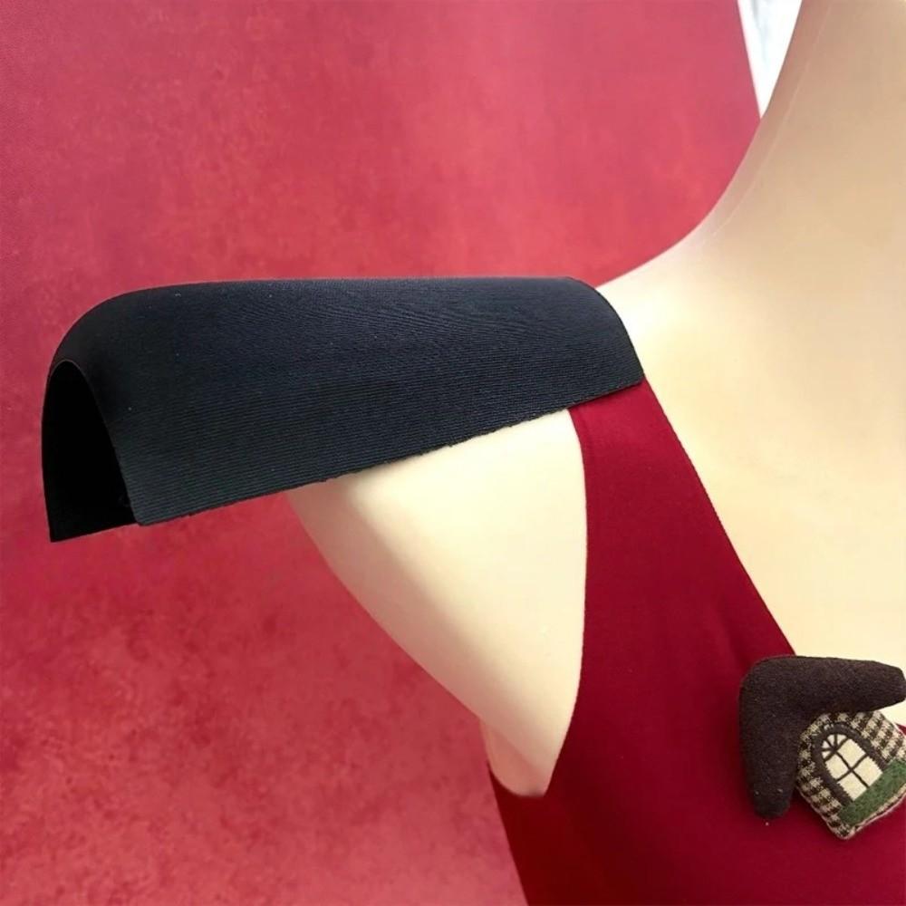 1 Pair Extra Wide Shoulder Pads Invisible Thick Shoulder Shaping Seamless Replacement Sponge Suit Shoulder Pad