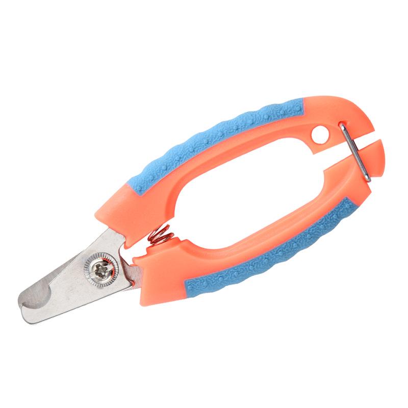 Stainless Steel Pet Nail Clippers with Tail Buckle for Cats and Dogs