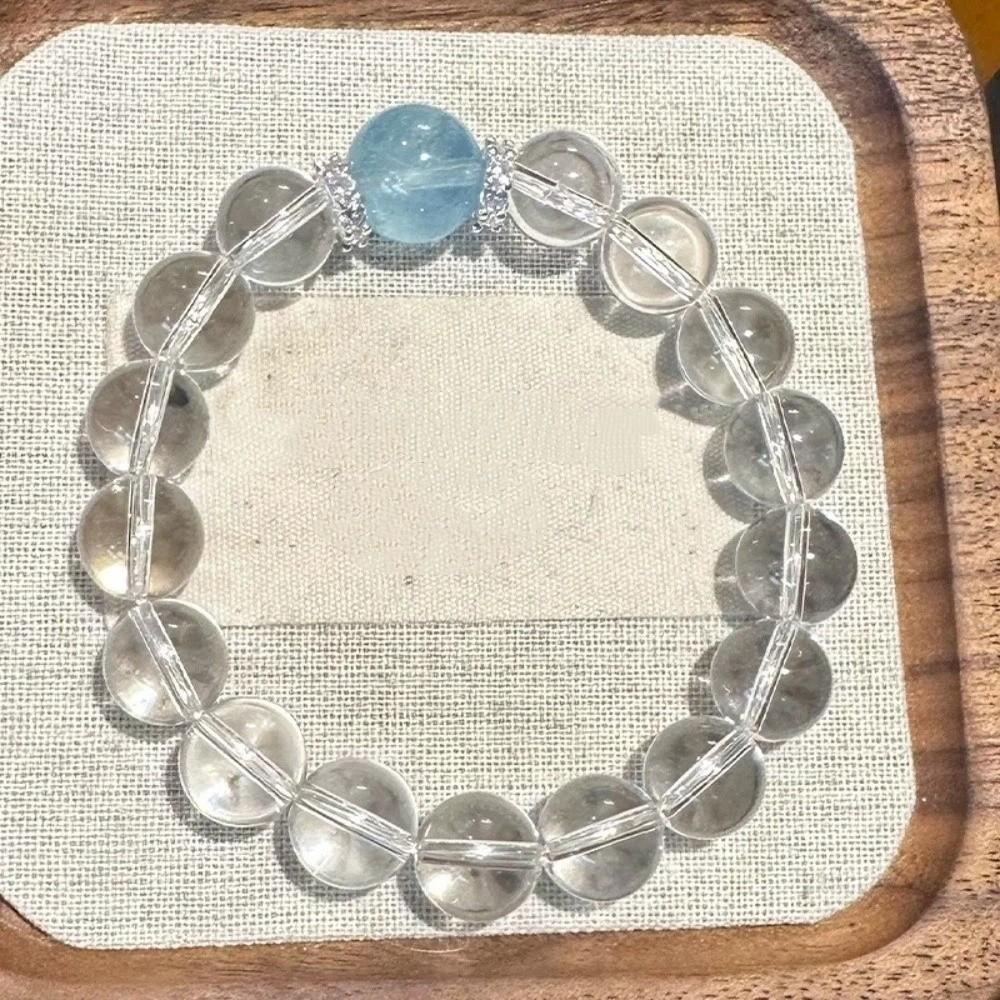 Wristband Crystal Beads Bracelet Hand Jewelry Vintage Beaded Bracelet Clear Crystal Bracelet  Gift