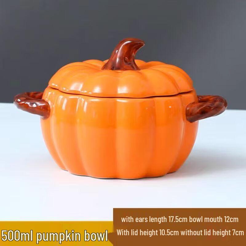 

Ceramic Pumpkin Soup Bowl with Lid