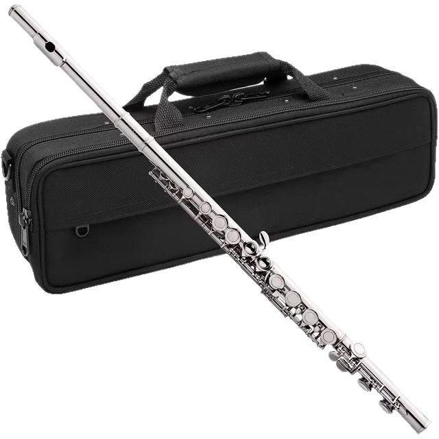 16-Key Closed Hole Silver & Nickel Plated C Flute with E Key, Multi-Color Options