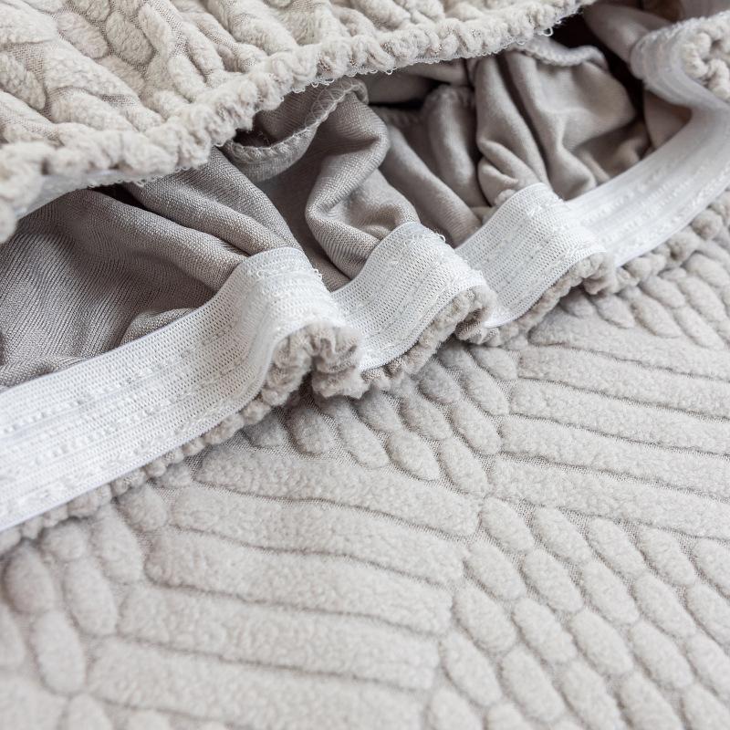 Jacquard Curved Chair Cover Modern Simple Elastic Half Package Dining Table Integrated Anti-Slip Dust-Anti-Stock Stool Cover