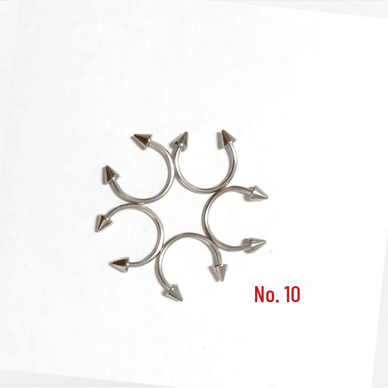 

Набор украшений для пирсинга из нержавеющей стали, 85 предметов: Серьги для носа, ушей, языка, бровей 10 pieces/pack