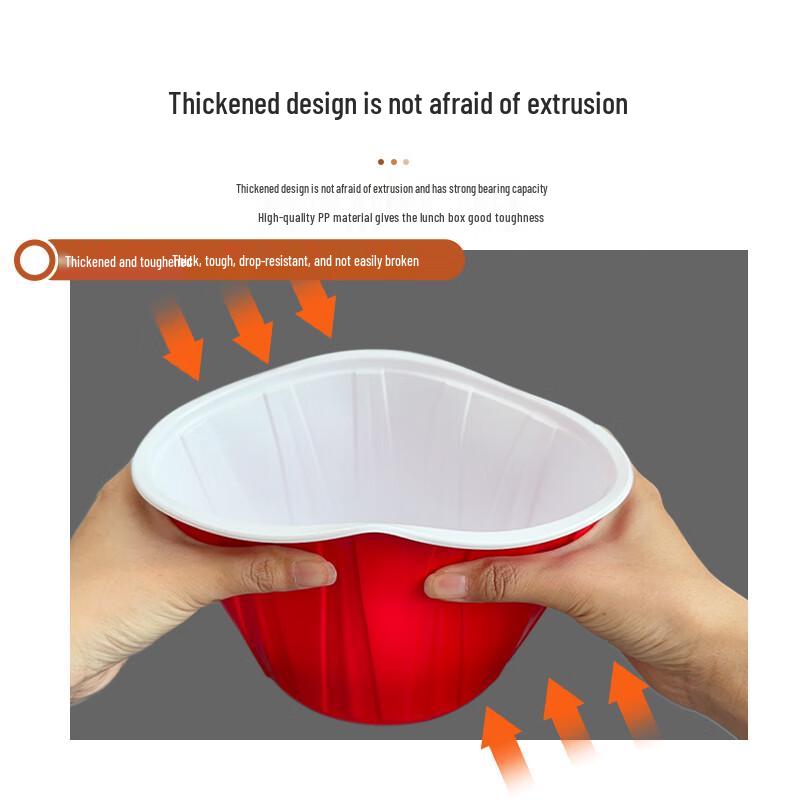 Fang Jia Jie 1000ml Disposable Round Takeaway Container with Lid