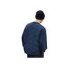 Li Ning 21FW Wu Chuang Wu Yi Logo Letter Print Splicing Solid Color Round Neck Loose Cotton Jacket Men jackets Blue AWDRA65-4