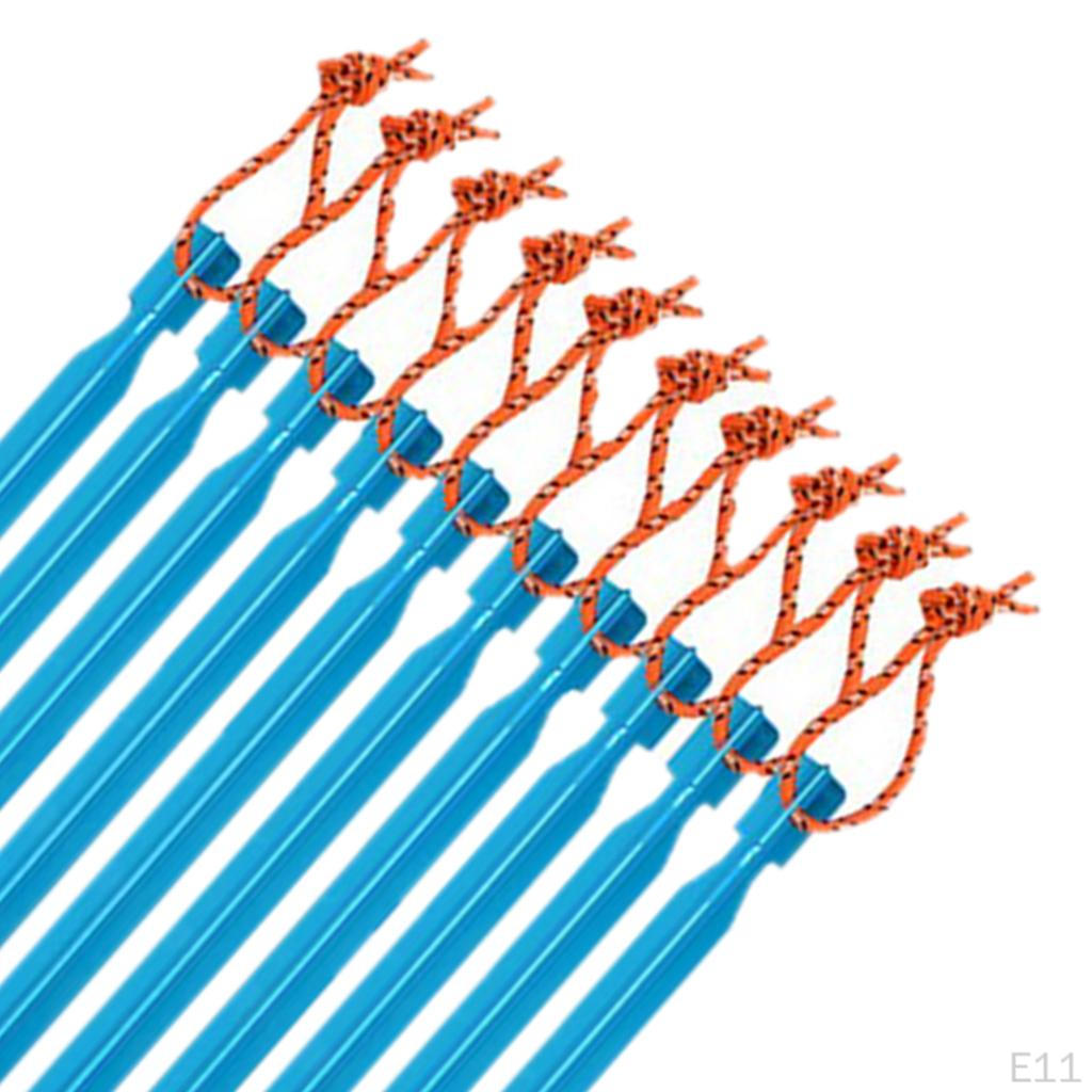 10 Pack Heavy Duty Aluminum Alloy Tent Stakes