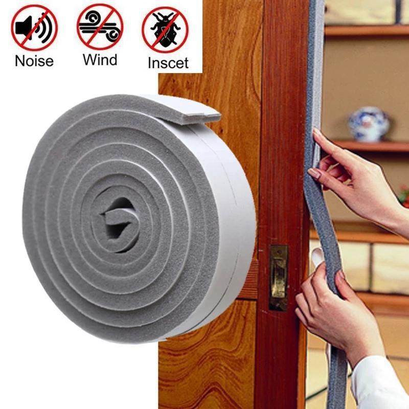 1 Rotolo Strisce Sigillanti per Porta Finestra Insonorizzanti Porta Finestra Schiuma con Retro Isolamento Acustico Casa Nastro Antipolvere Striscia Sigillante