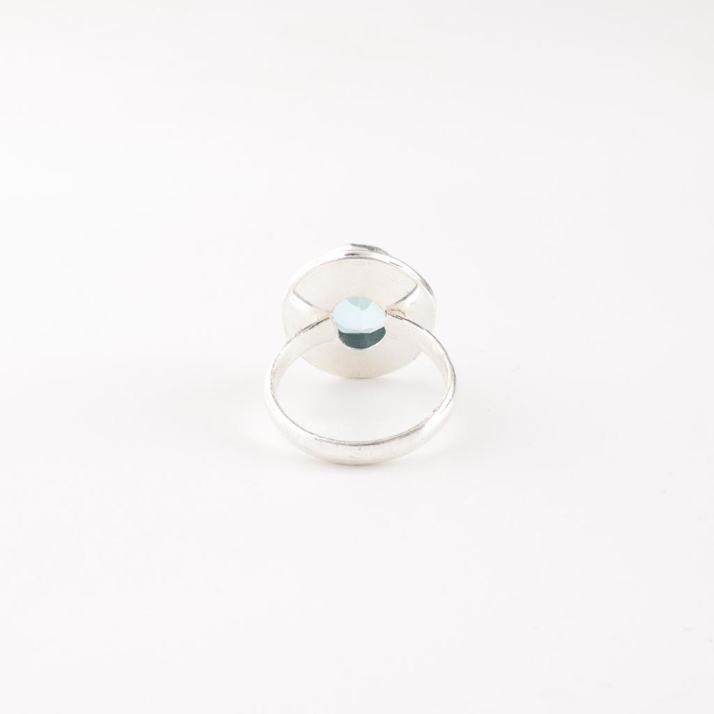 Sky Blue Topaz Gemstone 925 Sterling Silver Jewelry Ring Gift For Girlfriend RR-62-16