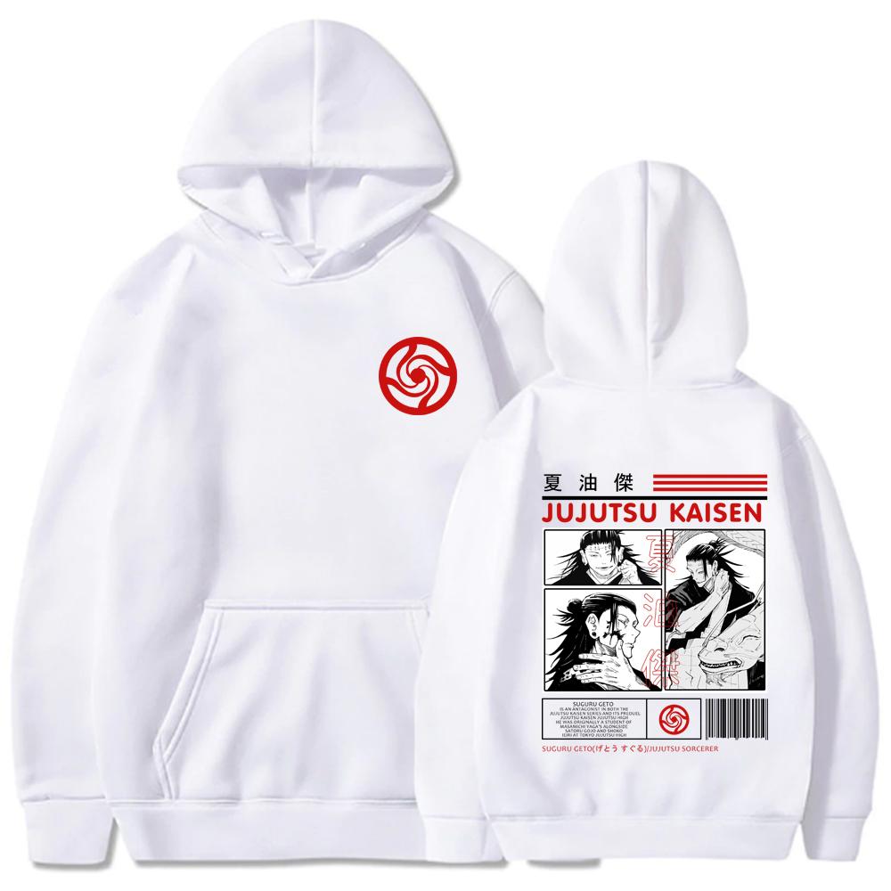 Suguru Geto Jujutsu Kaisen Anime Graphic Hoodies Vintage Oversized Hooded Hip Hop Long Sleeves Hoodie Men Women Clothes