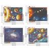 JISHSHAY Diamond Art Set of 4 Solar System 40x30cm Diamond Art Solar System Set Beginner 5D Diamond Art Space Diamond Art Starry Sky Mosaic Art