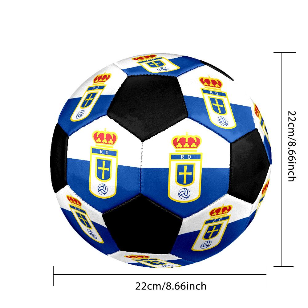 1pc Real Oviedo Soccer Ball Size 5 Indoor Soccer Ball Fashion Colorful Backyard Game - Great For Sports Fans Gift HE46