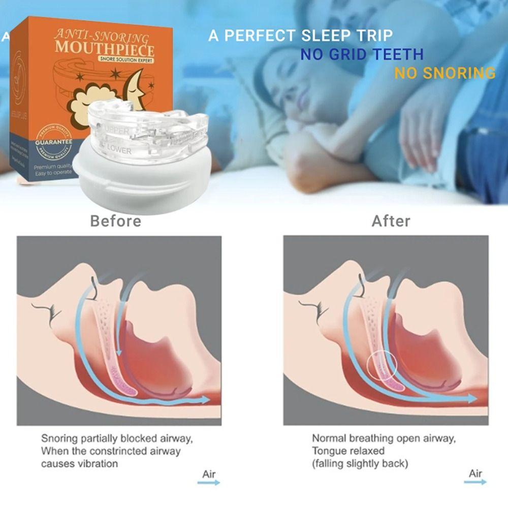 Adjustable Anti-Snoring Mouthpiece With Storage Box Snoring Mouth Guard Night Use