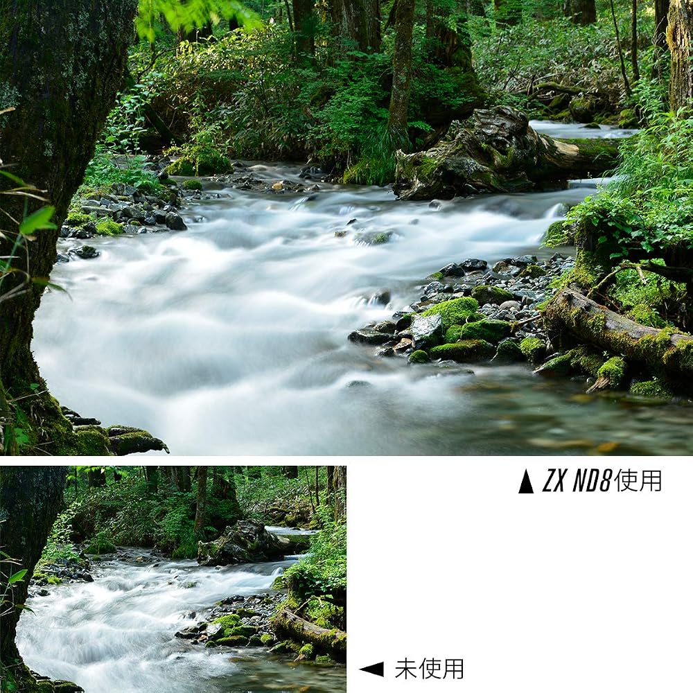 KENKO ZX ND8 72mm ND Filter for Light Intensity Adjustment, 3-Stop Reduction, Water-Repellent/Oil-Repellent Coating, Floating Frame System, 727249