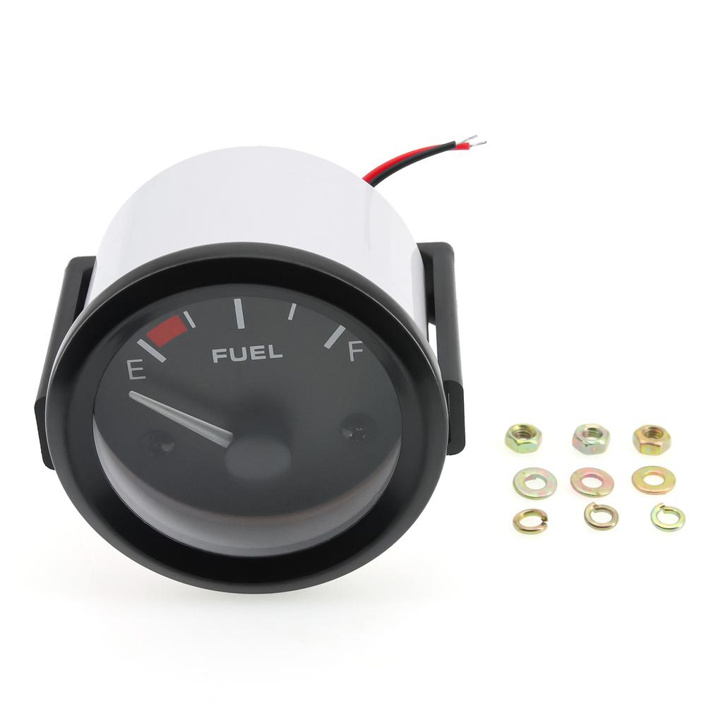 12V Automotive Gauges Universal 2" 52mm Fuel Level Gauge 240-33ohm Fuel Float Sensor Fit 5in-27in Tank Height Auto Car Meter