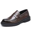 Men's leather shoes spring new soft-soled foot cover dress business breathable heightening leather casual groom wedding shoes men