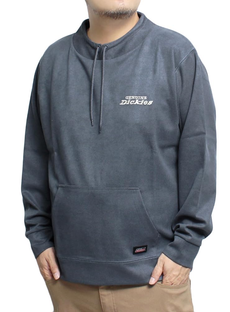 Genuine Dickies Men's Plus Size Twill Poly-Suede Spindle Neck Pullover Sweatshirt, Size 3L, Blue (60)