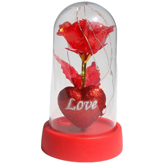 Modern Mini Acrylic Plastic Flower Gold Rose Luminous Ornaments Creative Gifts for Valentine s Day Teacher s Day Women s Day Standard