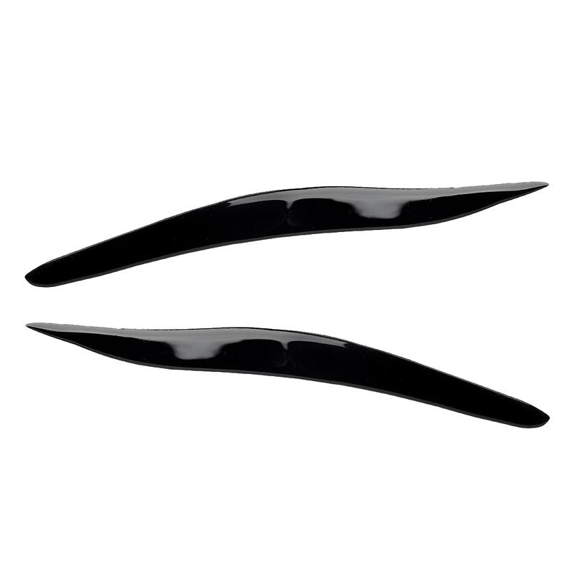 1 Pair Glossy Piano Black Car Front Headlight Eyelid Eyebrow Cover Trim Decal ABS Fit for Lexus IS250 IS300 2006-2010 2011 2012