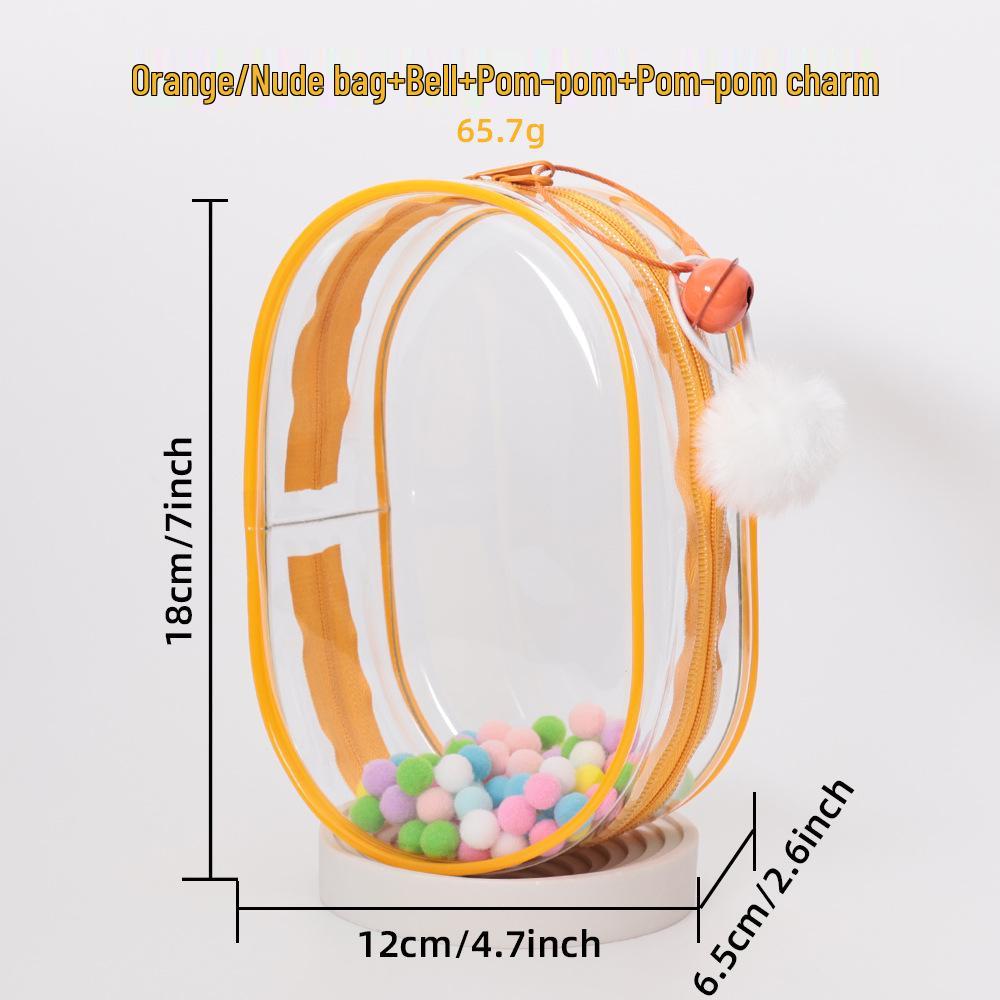 High-Transparency Thickened PVC Cotton Doll Storage Bag - Dustproof, Cute, Hanging, Transparent Q Round Design