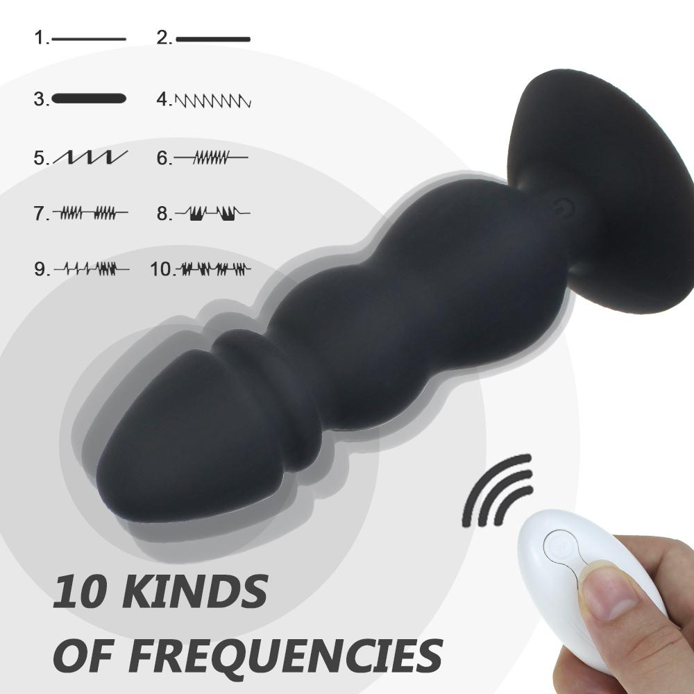 Suction Cup Butt Anal Plug Vibrator Prostate Massager Body Safe Silicone Best for Men Women or Couples Waterproof Adult Sex Toys