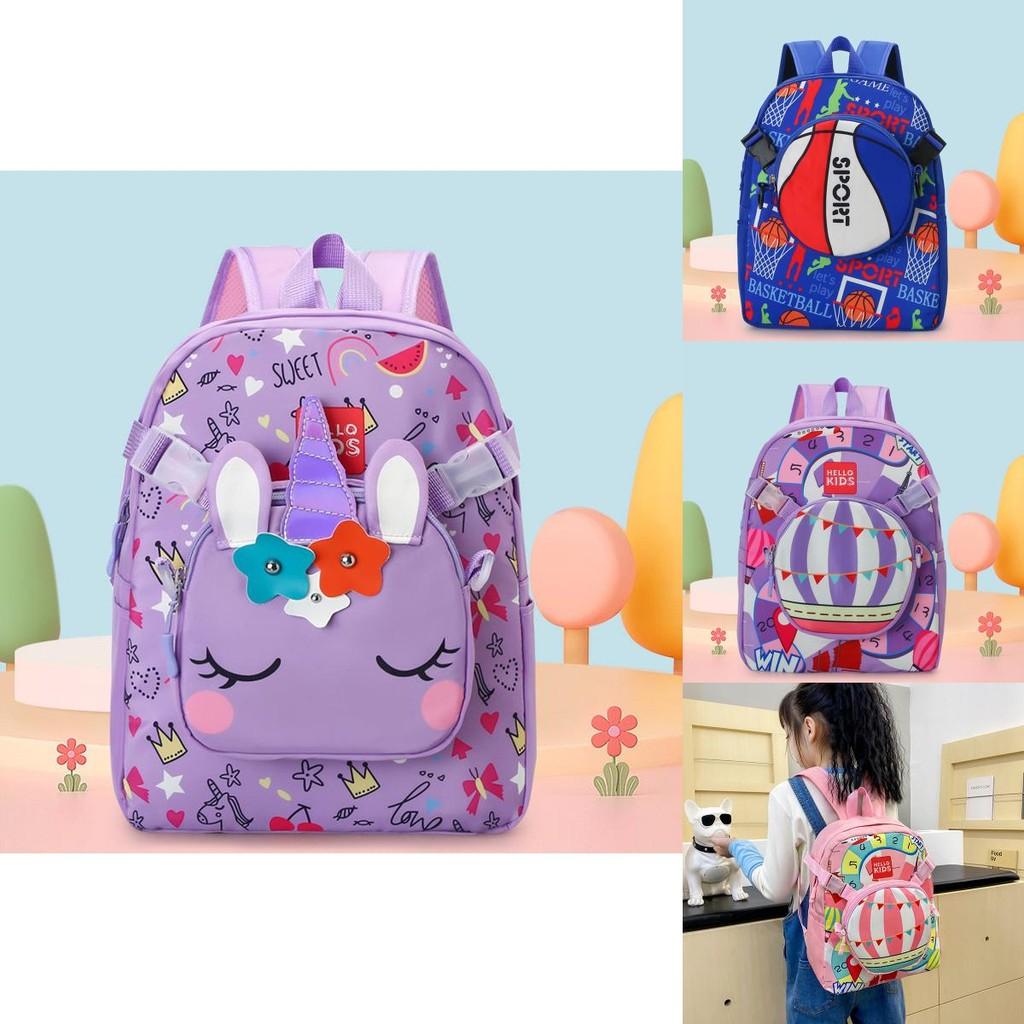 Charming Unicorn Print Kids Backpack Ideal For School Spacious Design With Breathable Material