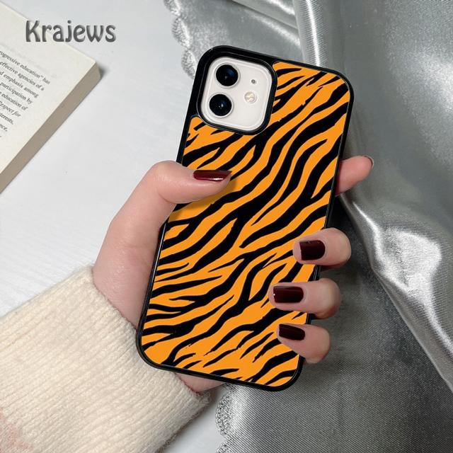 ANIMAL Tiger PRINT SKIN soft Phone Case Cover For iPhone 17 Air 16 15 14 plus 12 13 pro max coque Shell Fundas
